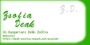 zsofia deak business card