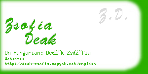 zsofia deak business card